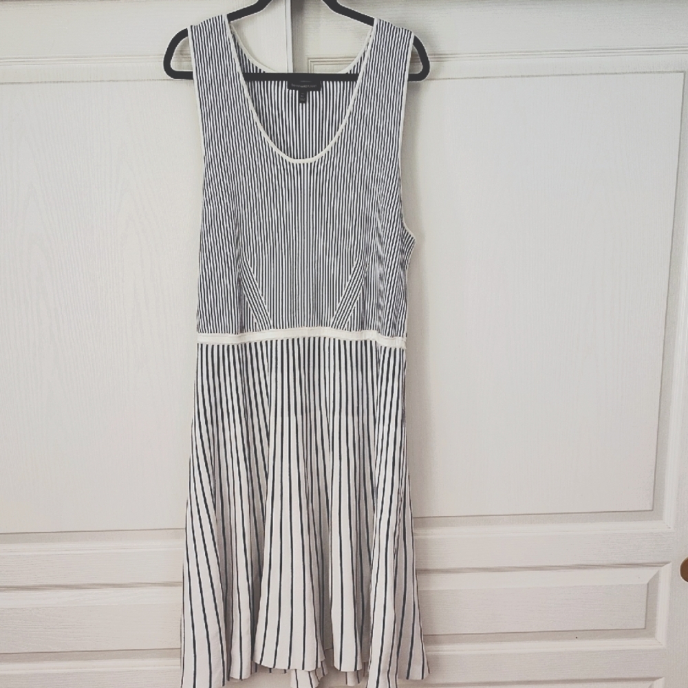 Striped Blue and White Dress